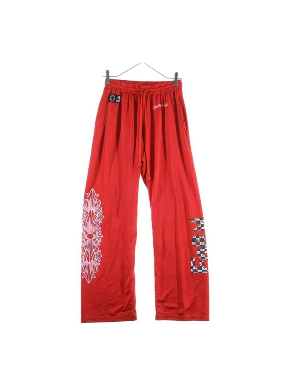 Chrome Hearts Matty Boy Form Mesh Varsity Long Pants Boy Nylon Red S